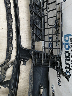 AA045529; Бампер передний; под паркт.; под омыват. (4L0 807 437 H) для Audi Q7 I рест. (2010-2015)/БУ; Оригинал; Р1, Мелкий дефект; 