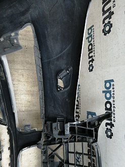 AA045519; Бампер передний; под паркт.; под омыват. (4L0 807 437 H) для Audi Q7 I рест. (2010-2015)/БУ; Оригинал; Р1, Мелкий дефект; 