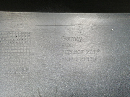 AA045886; Бампер передний; под паркт.; под омыват. (3C8807221F) для Volkswagen Passat CC рест. (2012-2017)/БУ; Оригинал; Р1, Мелкий дефект; 