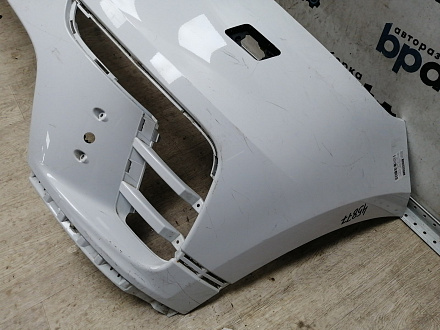 AA045877; Бампер передний; под паркт.; под омыват. (J8A2-17F003-GAW) для Land Rover Range Rover Velar L560 (2017 - 2023)/БУ; Оригинал; Р1, Мелкий дефект; 