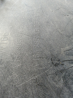 AA046106; Бампер передний, AMG; под паркт.; под омыват. (A1668854425) для Mercedes-Benz M-klasse III (W166) (2011-2015)/БУ; Оригинал; Р1, Мелкий дефект; 