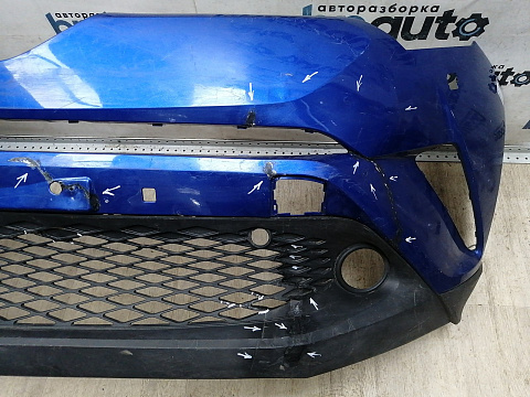 Фотография детали AA046109; Бампер передний; под омыват. (52119-F4010) для Toyota C-HR (2016- 2019)/БУ; Оригинал; Р2, Удовлетворительное; . Фото номер 3