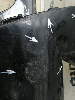 AA046084; Бампер передний; под паркт.; под омыват. (52119-50E80) для Lexus LS IV рест. 2 (2012- 2017)/БУ; Оригинал; Р1, Мелкий дефект; 