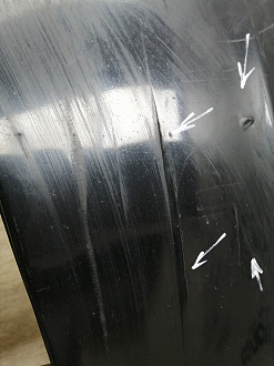 AA045603; Бампер передний; без паркт.; под омыват. (8K0 807 437 AC) для Audi A4 B8/БУ; Оригинал; Р1, Мелкий дефект; 