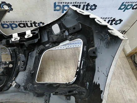 AA044864; Бампер передний; без паркт.; под омыват. (9674576177) для Peugeot 308 I рест. (2011-2015)/БУ; Оригинал; Р1, Мелкий дефект; 