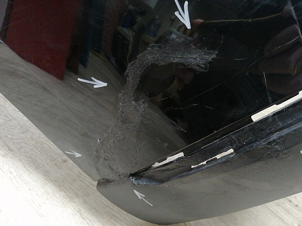 AA045861; Бампер передний; без паркт.; без омыват. (2803101XKZ0YA) для Haval M6 II (2021- н.в.)/БУ; Оригинал; Р1, Мелкий дефект; 