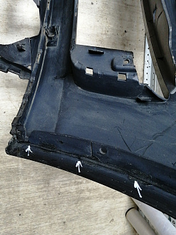 AA045535; Бампер передний; под паркт.; под омыват. (4L0 807 437 H) для Audi Q7 I рест. (2010-2015)/БУ; Оригинал; Р2, Удовлетворительное; 