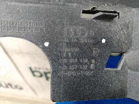 Фотография детали AA026340; Бампер передний - правая часть; под паркт.; под омыват. (8U0 807 438 B) для Audi Q3 I (2011-2014)/БУ; Оригинал; Р1, Мелкий дефект; . Фото номер 9