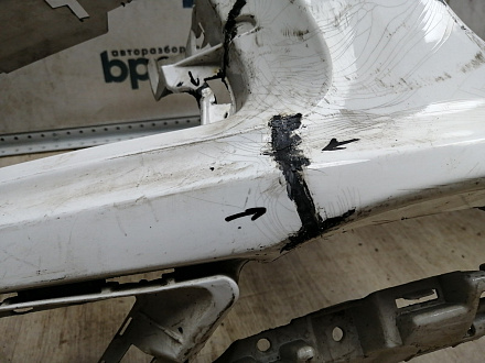 AA045519; Бампер передний; под паркт.; под омыват. (4L0 807 437 H) для Audi Q7 I рест. (2010-2015)/БУ; Оригинал; Р1, Мелкий дефект; 