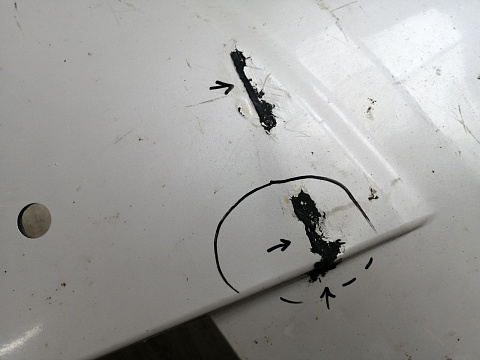 Фотография детали AA045389; Бампер передний; под паркт.; без омыват. (ANJ93404) для Cadillac Escalade IV (2014-2020)/БУ; Оригинал; Р2, Удовлетворительное; . Фото номер 4