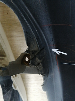 AA046163; Бампер передний; под паркт.; под омыват. (52119-33983) для Toyota Camry 50 (2012 — 2014)/БУ; Оригинал; Р1, Мелкий дефект; 