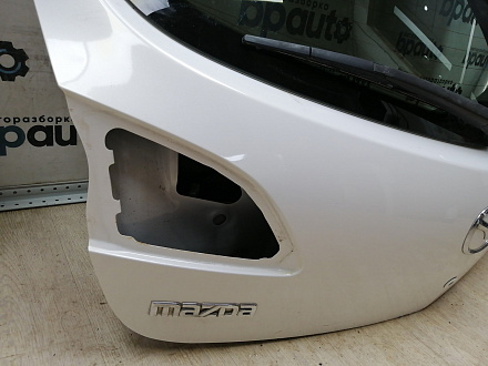 AA045283; Крышка багажника (BBY1-6202X) для Mazda 3 BL/БУ; Оригинал; Р0, Хорошее; (34K) Белый перламутр