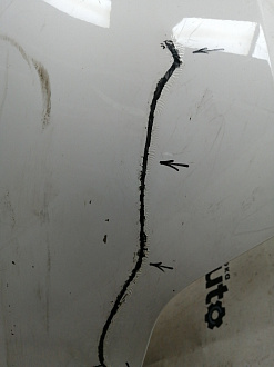 AA045339; Бампер задний (86611-2W000) для Hyundai Santa Fe III (2012 - 2015)/БУ; Оригинал; Р2, Удовлетворительное; 