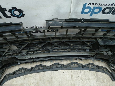 AA045534; Бампер передний; под паркт.; под омыват. (4L0 807 437 H) для Audi Q7 I рест. (2010-2015)/БУ; Оригинал; Р1, Мелкий дефект; 