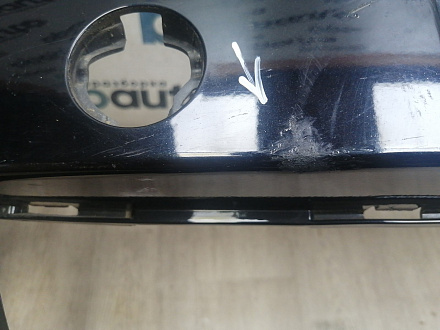 AA045977; Бампер передний; без паркт.; под омыват. (5K0807221) для Volkswagen Golf/БУ; Оригинал; Р1, Мелкий дефект; 