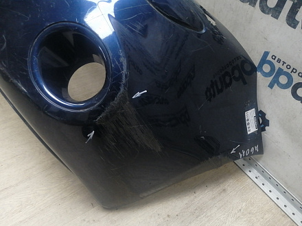 AA046011; Бампер передний; без паркт.; под омыват. (62022-BH10H) для Nissan Note I рест. (2009-2013)/БУ; Оригинал; Р1, Мелкий дефект; 