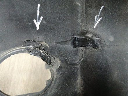 AA045680; Бампер передний; без паркт.; без омыват. (52119-02680) для Toyota Auris I (2007- 2010)/БУ; Оригинал; Р1, Мелкий дефект; 