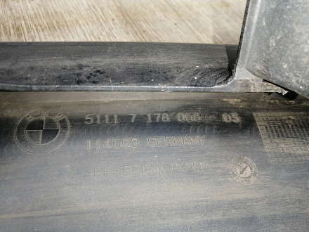 AA045418; Бампер передний; под паркт.; под омыват. (51117178068) для BMW 5 серия Е60 Е61/БУ; Оригинал; Р1, Мелкий дефект; 