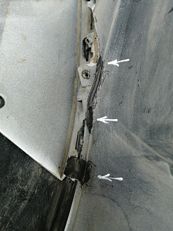 AA045918; Бампер передний; без паркт.; без омыват. (2803127XKQ11A) для Haval F7 I рест. (2022-н.в.)/БУ; Оригинал; Р1, Мелкий дефект; 