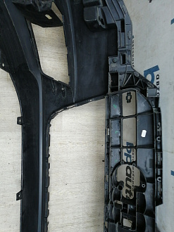 BA000166; Бампер передний; под паркт.; под омыват. (4G0 807 437) для Audi A6 C7/БУ; Оригинал; Р1, Мелкий дефект; 