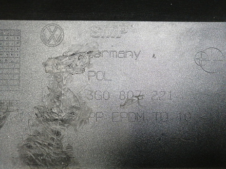 AA045888; Бампер передний; под паркт.; под омыват. (3G0807221) для Volkswagen Passat/БУ; Оригинал; Р1, Мелкий дефект; 