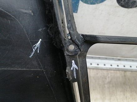 AA045536; Бампер передний; под паркт.; под омыват. (4L0 807 437) для Audi Q7 I (2005-2010)/БУ; Оригинал; Р1, Мелкий дефект; 