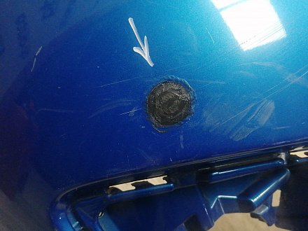 AA045774; Бампер передний; без паркт.; под омыват. (KD45-50031) для Mazda CX-5/БУ; Оригинал; Р1, Мелкий дефект; 