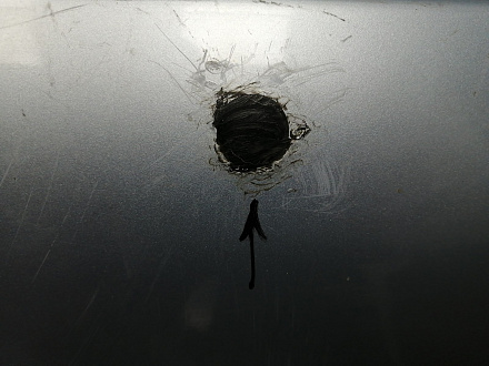 AA045812; Бампер задний; без паркт. (52159-02400) для Toyota Auris I (2007- 2010)/БУ; Оригинал; Р1, Мелкий дефект; 