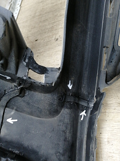 AA045519; Бампер передний; под паркт.; под омыват. (4L0 807 437 H) для Audi Q7 I рест. (2010-2015)/БУ; Оригинал; Р1, Мелкий дефект; 