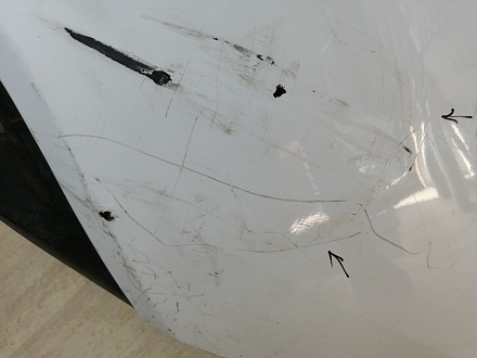 AA046111; Бампер задний; без паркт. (86611-4Y000) для Kia Rio III Sedan (2011- 2015)/БУ; Оригинал; Р1, Мелкий дефект; 