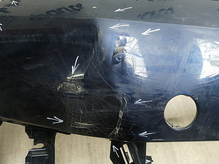 BA000245; Бампер передний; без паркт.; под омыват. (5M0807221N) для Volkswagen Golf Plus II (2009-2014)/БУ; Оригинал; Р2, Удовлетворительное; 