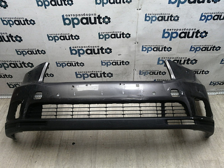 AA045950; Бампер передний; под паркт.; под омыват. (52119-0E220) для Toyota Highlander III (2014 — 2016)/БУ; Оригинал; Р1, Мелкий дефект; 