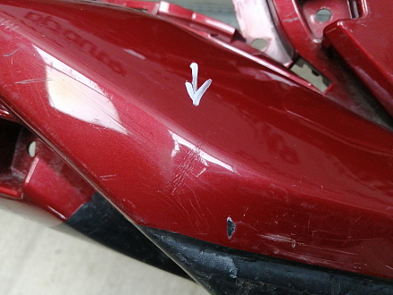 AA045833; Бампер передний; без паркт.; без омыват. (6400J025ZZ) для Mitsubishi ASX I рест.2 (2016- 2019)/БУ; Оригинал; Р1, Мелкий дефект; 