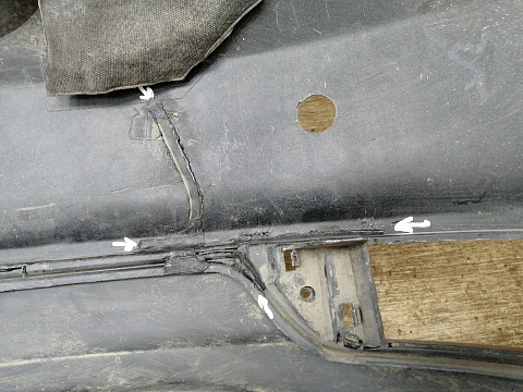 Фотография детали AA027119; Бампер задний; под паркт. (F1EB-17906-A) для Ford Focus III Hatchback рест. (2015- 2019)/БУ; Оригинал; Р2, Удовлетворительное; . Фото номер 12