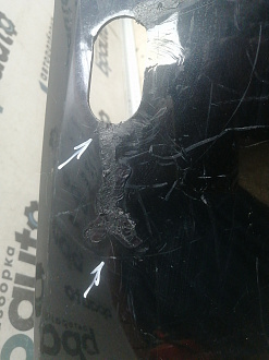 AA045759; Бампер передний; без паркт.; под омыват. (KD45-50031) для Mazda CX-5/БУ; Оригинал; Р1, Мелкий дефект; 