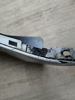 AA046111; Бампер задний; без паркт. (86611-4Y000) для Kia Rio III Sedan (2011- 2015)/БУ; Оригинал; Р1, Мелкий дефект; 