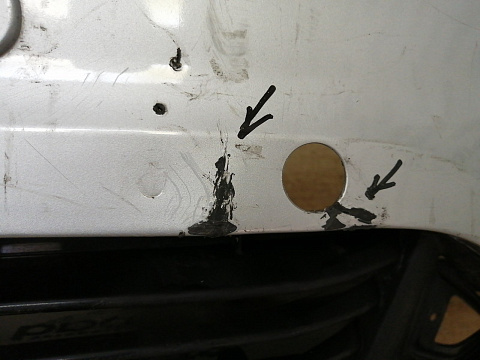 Фотография детали AA041213; Бампер передний; под паркт.; без омыват. (6600248426) для Geely Coolray I (2020 -2023)/БУ; Неоригинал; Р1, Мелкий дефект; . Фото номер 5