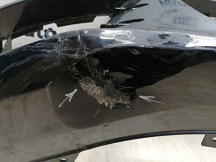 AA045630; Бампер передний; под паркт.; под омыват. (4G0 807 437) для Audi A6 C7/БУ; Оригинал; Р1, Мелкий дефект; 