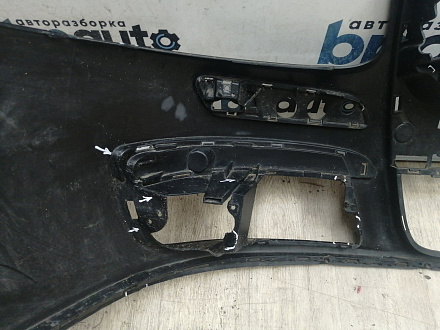 AA044496; Бампер передний; без паркт.; под омыват. (1K0807221D) для Volkswagen Jetta V (2005- 2010)/БУ; Оригинал; Р1, Мелкий дефект; 