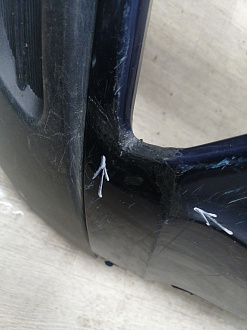 AA045947; Бампер передний; под паркт.; под омыват. (52119-0E220) для Toyota Highlander III (2014 — 2016)/БУ; Оригинал; Р1, Мелкий дефект; 