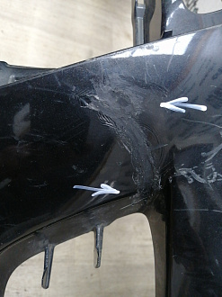 AA046084; Бампер передний; под паркт.; под омыват. (52119-50E80) для Lexus LS IV рест. 2 (2012- 2017)/БУ; Оригинал; Р1, Мелкий дефект; 