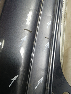 AA046074; Бампер задний; без паркт. (85022 9U040) для Nissan Note/БУ; Оригинал; Р1, Мелкий дефект; 