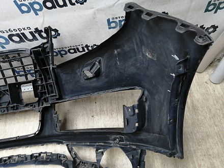 AA045518; Бампер передний; под паркт.; под омыват. (4L0 807 437 H) для Audi Q7 I рест. (2010-2015)/БУ; Оригинал; Р1, Мелкий дефект; 