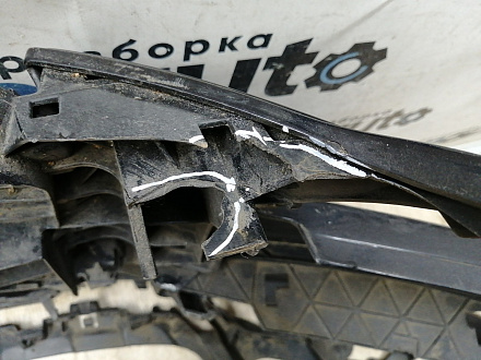 AA045534; Бампер передний; под паркт.; под омыват. (4L0 807 437 H) для Audi Q7 I рест. (2010-2015)/БУ; Оригинал; Р1, Мелкий дефект; 