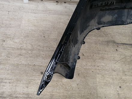 AA037347; Бампер задний, под накладку; под паркт. (51127384473) для BMW 3 серия VI Sedan (F30) рест. (2015-2019)/БУ; Оригинал; Р1, Мелкий дефект; (475) Черный перламутр {Black Sapfir}
