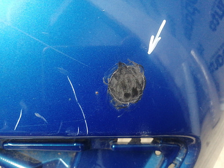 AA045774; Бампер передний; без паркт.; под омыват. (KD45-50031) для Mazda CX-5/БУ; Оригинал; Р1, Мелкий дефект; 