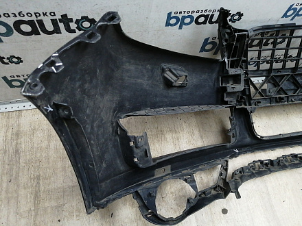 AA045534; Бампер передний; под паркт.; под омыват. (4L0 807 437 H) для Audi Q7 I рест. (2010-2015)/БУ; Оригинал; Р1, Мелкий дефект; 