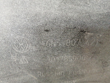 AA038453; Бампер задний; под паркт. (6N5807421) для Volkswagen Polo VI Liftback (2020- 2022)/БУ; Оригинал; Р1, Мелкий дефект; 