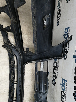 AA045517; Бампер передний; под паркт.; под омыват. (4L0 807 437 H) для Audi Q7 I рест. (2010-2015)/БУ; Оригинал; Р1, Мелкий дефект; 