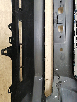 AA043742; Бампер передний; без паркт.; под омыват. (52119-6B984) для Toyota Land Cruiser Prado 150 рест.2 (2017- 2020)/БУ; Оригинал; Р1, Мелкий дефект; 